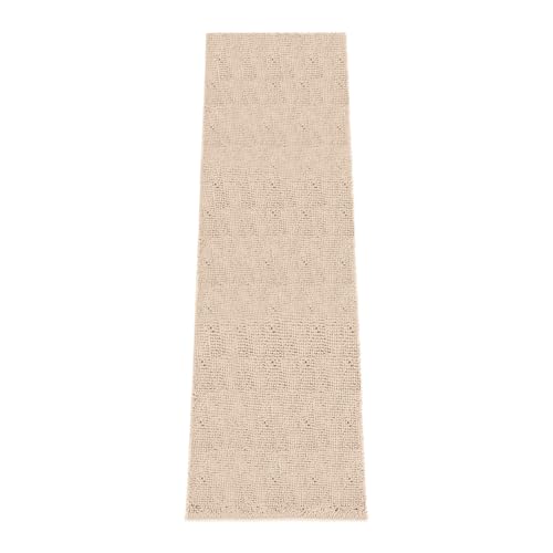 Image of Absorbent Dog Door Mat for Muddy Paws, 120 inch x 36 inch Chenille Indoor Mats for Entryway, Trap Dirt Front Door Mat Indoor Entrance Washable Non Slip Soft Beige