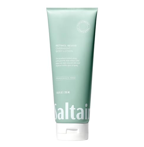Saltair Retinol Revive Night Lotion – Dual-Action Retinol Body Lotion for Smoother, Firmer Looking Skin – Hydrating Moisturizer with Kelp, Allantoin & Glycerin – 13oz Pump Bottle