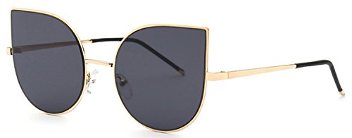 OWL Cat Eye Women Fashion Designer Sunglasses Metal Frame Colored Lens