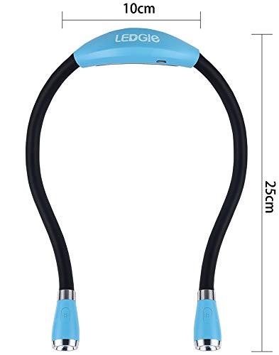 最安値 Ledgle ネックライト ハグライト ウォーキング ライト 夜間 首掛け式 Led懐中電灯 角度調整可能 調光可能 Usb充電 フレキシブル ハンズフリー 首かけ Ledライト スポーツ ランニング ジョギング 散歩 ウォーキング トレイルランニング Usbケーブル付き スカイ