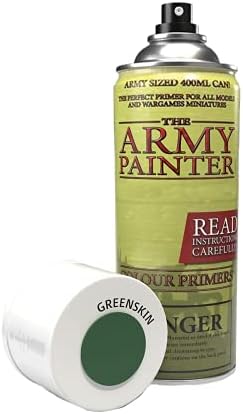 The Army Painter Color Primer, Greenskin, 400ml, 13.5oz - Acrylic Spray Undercoat for Miniature Painting