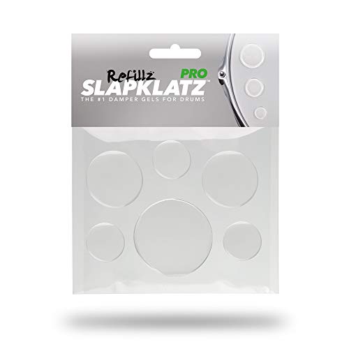 SlapKlatz PRO Refillz Drum Dampeners (CLEAR) |Â 12 pcs |Â 3 Sizes | Non-toxic