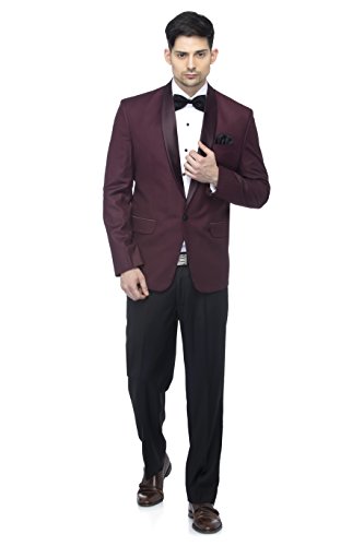 FAVOROSKI-Designer-Mens-Solid-Poly-Viscose-Slim-Fit-Shawl-Collar-Tuxedo-Suit-Blazer