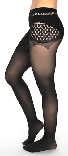 Mona's Choice Lightweight Semi-Opaque Low Waist Mens Trouser Tights/Mens Pantyhose (US, Alpha, Large, Regular, Regular, Pouch, Black)3