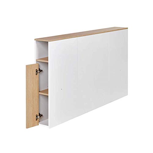 Alfred & Cie - Tête pour lit 160x200 Noemi avec rangements Blanc