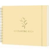 AKONEGE Accounting Ledger Book for Small Business & Personal Use, Horizontal Expense Tracker Note...