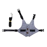 Kisangel スリッシュなウサギ用ベストハーネス 軽量で通気性良好 お散歩用トラクションリード付き 小動物の屋外活動