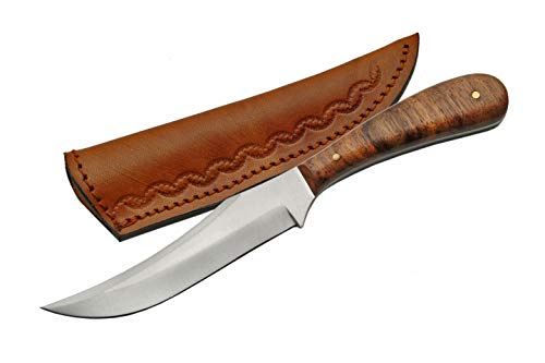 SZCO Supplies 7" Slim Skinner Hunting Knife with Sheath, Brown