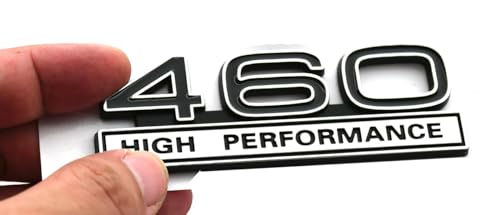 Image of 2pcs 460 7.5 Liter High Performance Engine Emblems Badge 3D Decals Stickers Cars Trucks (Chrome Black)