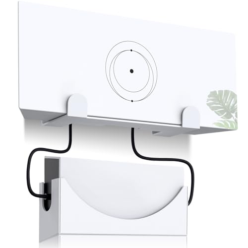 Aiyibety Starlink Gen 3 Mount, Metal Wall Mount for Starlink Gen 3 Router/V3 Starlink Standard Dish Mounting Kit Starlink Gen 3 Power Supply-Durable Metal Mounting Kit Set, White