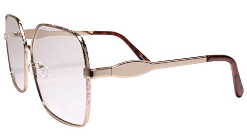 Oversized Exaggerated XXL Square Designer Chic Clear Lens Glasses