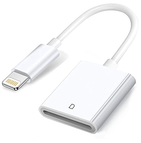 Trasmissione ad alta velocità: questo adattatore per scheda SD per iPhone per la velocità di trasferimento dati può raggiungere i 20 MB/s ~ 30 MB/s, foto e video dei tuoi dispositivi vengono trasferiti sul tuo iPhone in pochi secondi, risparmiando molto tempo.