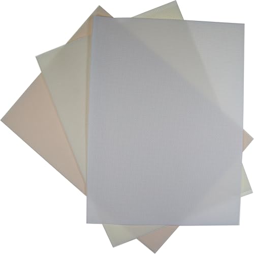 Image of KCS 3 pc of 12 inch x 18 inch(30cmx45cm) 16CT Counted Cotton Aida Cloth Cross Stitch Fabric (White+Antique White+Ecru)