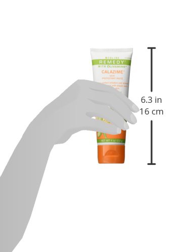 Image of Medline Remedy Olivamine Calazime Skin Protectant Paste Cream, Used with Dry Chapped from Diaper Rash, Incontinence, Dermatitis, Psoriasis, Burns, Bites, White, 4 Oz, (Pack of 2)