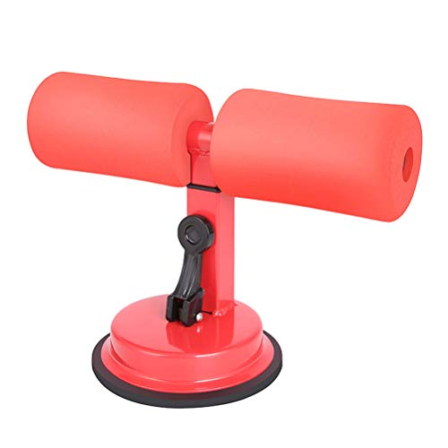 CZ-XING Barra de Apoyo portátil para Sentarse, Accesorios para la Salud, Dispositivo Abdominal para Hombres y Mujeres, multifunción, con Ventosa, Equipo de Fitness para el hogar, Rojo, Talla única
