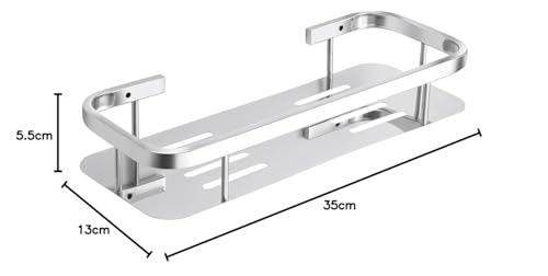 Image of USF Premium Stainless Steel Corner Shelf, Wall Mounted Bathroom & Kitchen Storage Rack for Toiletries & Essentials, Space Saving Design, Effortless Setup, Chrome Finish (Pack of 2)