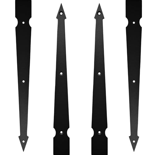 Support d'angle noir pour porte de grange et volet rustique de 30 cm - 2