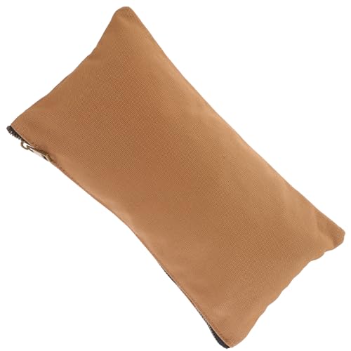 TOVINANNA Bolsa de Herramientas de Lona Encerada Tamaño Mediano Color Amarillo Cremallera para Electricistas y Mecánicos Organizador Portátil para Piezas y Accesorios Pequeños