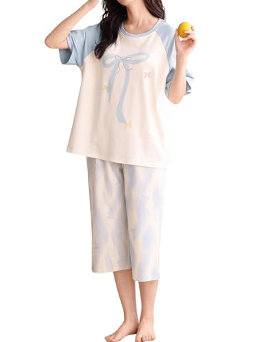 Image of Lymio Womens Korean Night Dress | Full Pyjama Set | Korean Nightsuit | Women Nightwear |Round Neck Full Sleeve Nightsuit | Loungewear | Everyday Nightdress (W-ND-2)