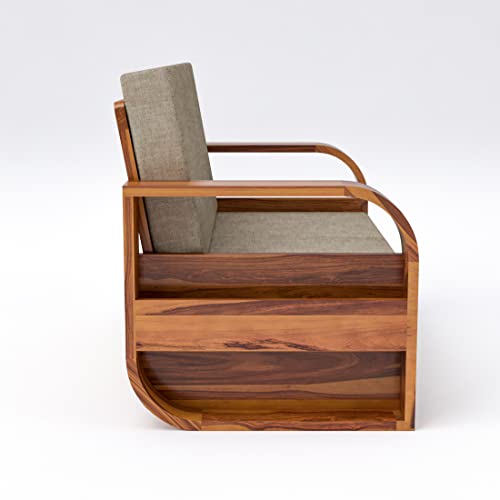 Image of Douceur Furnitures Solid Sheesham Wood 2 Seater Sofas | Two Seater Sofa for Living Room, Cafe, Office | (Design-5)
