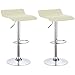 Totò Piccinni Sgabello Bar NEVADA girevole 360° regolabile in altezza (Beige, 2 Pz)