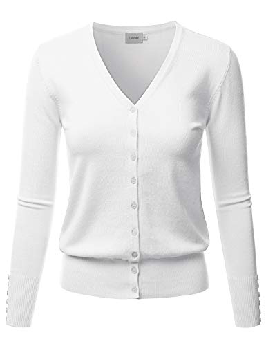 Image of LALABEE Women's V-Neck Long Sleeve Button Down Sweater Cardigan Soft Knit(S-XXL)