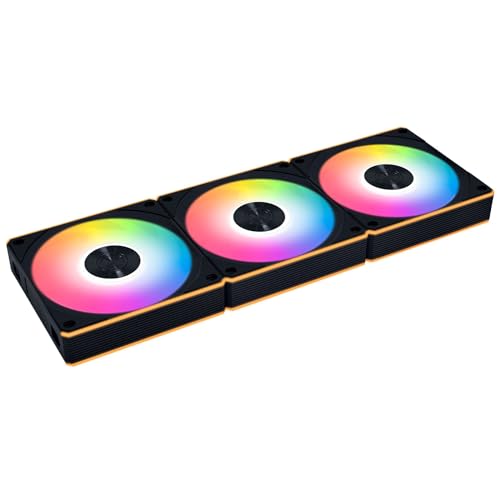 Lian Li UNI Fan CL120 ARGB 120mm PWM Fans - Triple Pack (Reverse Blade) - 2.4 GHz Wireless Signal RGB &amp; PC Case Fans Control - Daisy-Chain - Controller Included and Required - Black (12RCL1W3B)