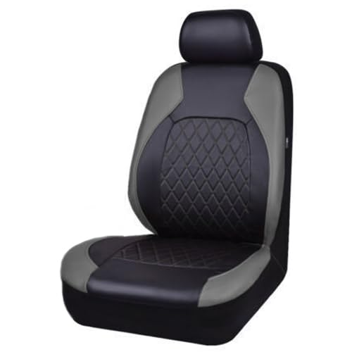 AVLIK Fundas Asientos para Seat MII Electric Ibiza Leon Arona Ateca Tarraco, Delanteros Traseros Funda de Asiento Conductor Cuero Protector Cubreasientos,Grey  Driver Seat Cover 1 Piece