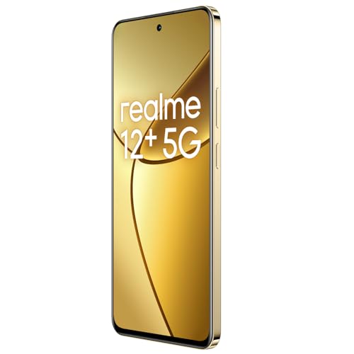 Image of realme 12+ 5G Smartphone 8+256 GB Supports NFC, Dimensity 7050 5G Chipset, Sony LYT-600 OIS, 120 Hz AMOLED Display, Rain Resistant Smart Touch, Dual SIM Cards, Beige (Without Adapter)