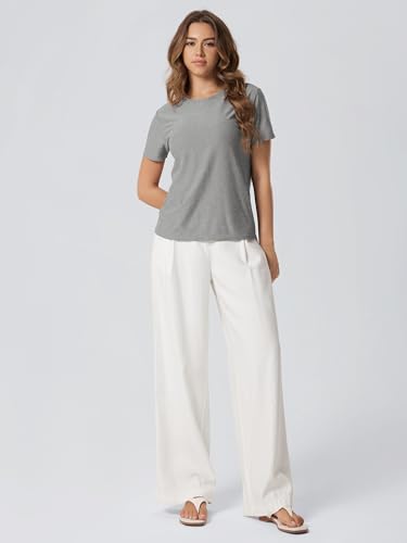 Image of ODODOS Women's Performance Cropped Tee Ultra Soft odSTRATUM Tech Short Sleeve Relaxed Top Crew Neck T-Shirts