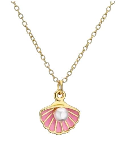 SeaShell Pearl Gold Plated Chain Set For Women and Girls-image-31