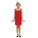 Fun Shack Red Girls Flapper Dress, Flapper Girl Costume Kids, Flapper Dress for Girls, Girls Fringe Dress, Kids Fringe Dress, Medium