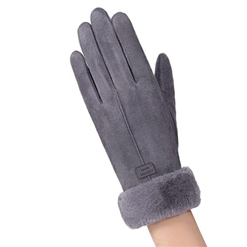 Gants d'hiver, Gants à écran Tactile pour Femmes - Portez des Gants de Doigts Chauds et élastiques pour l'hiver, des Gants Chauds en Fourrure Mignons Gants de Doigts Pleins de Gants pour Les SPOR