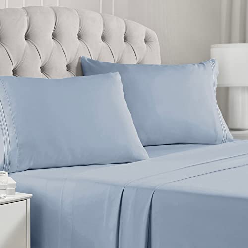 Mellanni King Size Sheets 4 Piece Iconic Collection Bedding Sheets