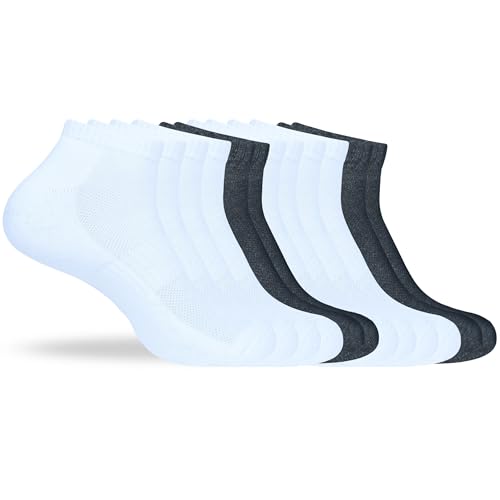 Image of Women's Ankle Socks Thick Cushioned Cotton, Moisture-Wicking socks, Breathable Performance Socks for Running, Sports