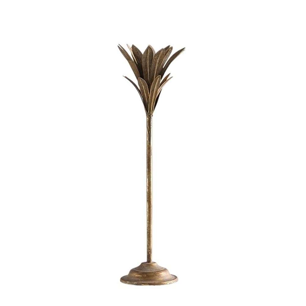 Candelabra Old Retro Wrought Iron Candlestick Restaurant Hotel Tabletop Ornaments Candlelight Dinner Decoration Candle Holder Decorate(Large)