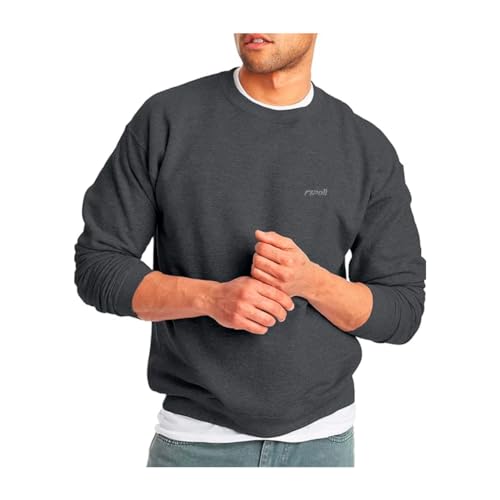 Casaco Moletom Gola Redonda Masculino Careca Blusa de Frio Flanelado Algodão (BR, Alfa, G, Plus Size