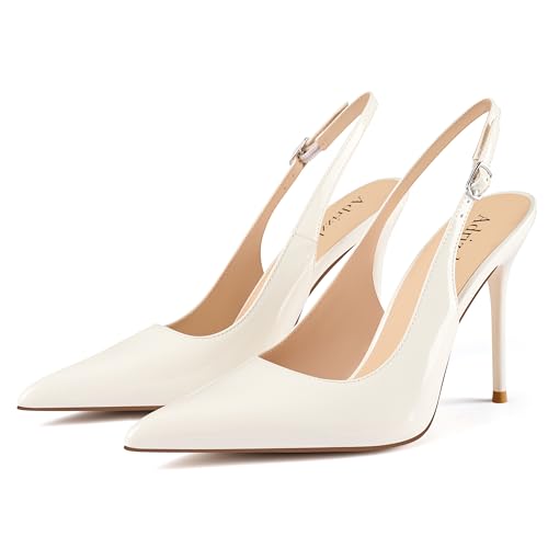 Image of Adrizzlein Slingback Heels for Women Stiletto High Heels Pumps