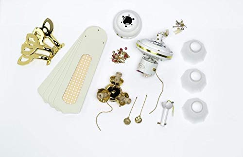 Shabby chic Ventilatore a Soffitto Princess Trio