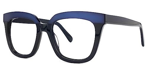Image of Zeelool Oversize Square Eyeglasses Classic Full Rim Acetate Eyewear Frame for Women Men Milledge ZWA814760