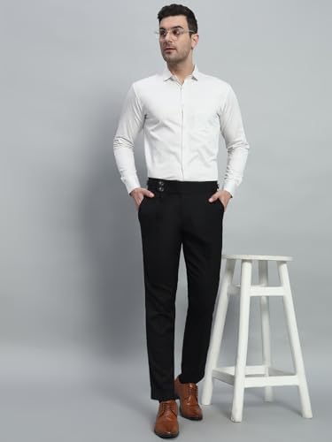Image of Gurkha Pants for Men | Trouser for Men | Formal Pant | Double Button | Regular Fit Trouser High Waist Pleated Casual Trousers | Straight Leg Pants for Office Smart Casual Travel Party