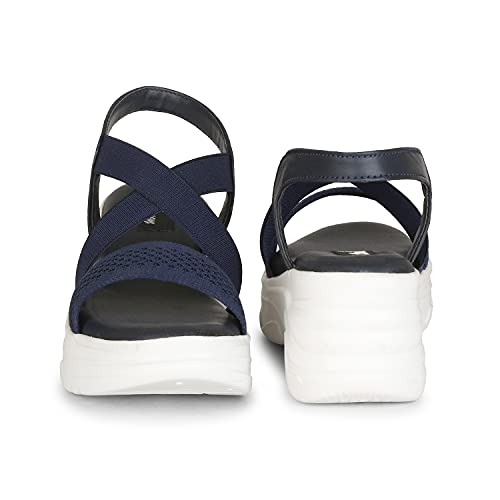 Image of Stylish Girl's High Heel Criss Cross Chunky Sole Casual Fashion Wedges Sandal For Women /Girls Ankle Strep Sandal