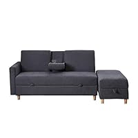 Amazon｜多機能ソファベッド ソファ ドリンクホルダー付き 引き出し 3