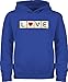 Scrabble Mädchen - Love - 104 (3/4 Jahre) - Royalblau - Statement - JH001K JH001J Just Hoods Kids Hoodie - Hoodie Kinder Pullover für Mädchen und Jungen