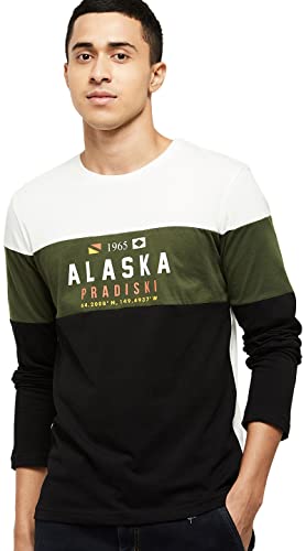 Image of Max Men Colourblocked Ultra Slim Fit Crew Neck T-Shirt