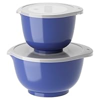 Bols Mélangeurs Rosti Set De 2 Bols Rosti Margrethe - 1,5L Et 3L Avec Couvercles, Bleu Poudre Set Bols Saladiers Hermétiques