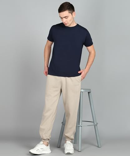 Image of Alan Jones Clothing Men's Regular Fit Mid Rise Fleece Jogger Regular Pants For Winterwear