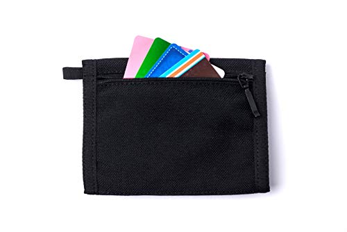 Chameleon Trifold Mens Nylon Wallet-Military Tactical Men Wallets- ID Card Holder - Canvas Thin Front Pocket Travel Wallet-Coin Zipper Pocket4