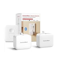 Switchbot Smart Switch Button Pusher Bluetooth Fingerbot for Rocker Switch/One-Way Buttons with bot White, App Timer Control, No Wiring, Optional Hub Required for Voice/Remote, White