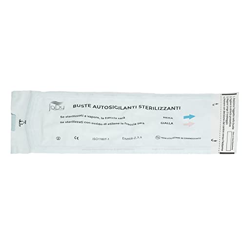 JaDy Sterilisationsbeutel 90 x 260 mm durchsichtig Kunststoff selbstversiegelnd thermoplastisch selbstklebend für Werkzeugsterilisation Kosmetik Friseur Zahnarzt